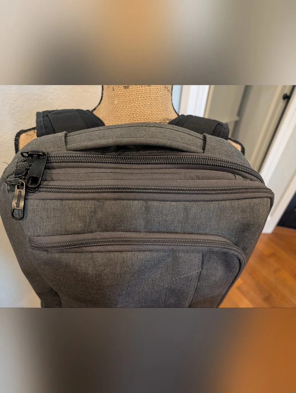 eBags Professional Slim Laptop Backpack in Heathered Gray